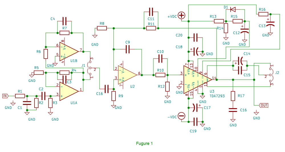 TDA7293 TDA7294 composite amplifier circuit