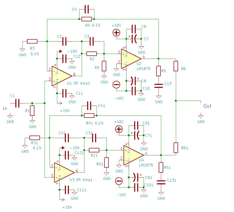 Ultra Low Distortion Audio Composite Amplifier Kit LM1875
