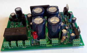 Low noise power supply and speaker DC protection