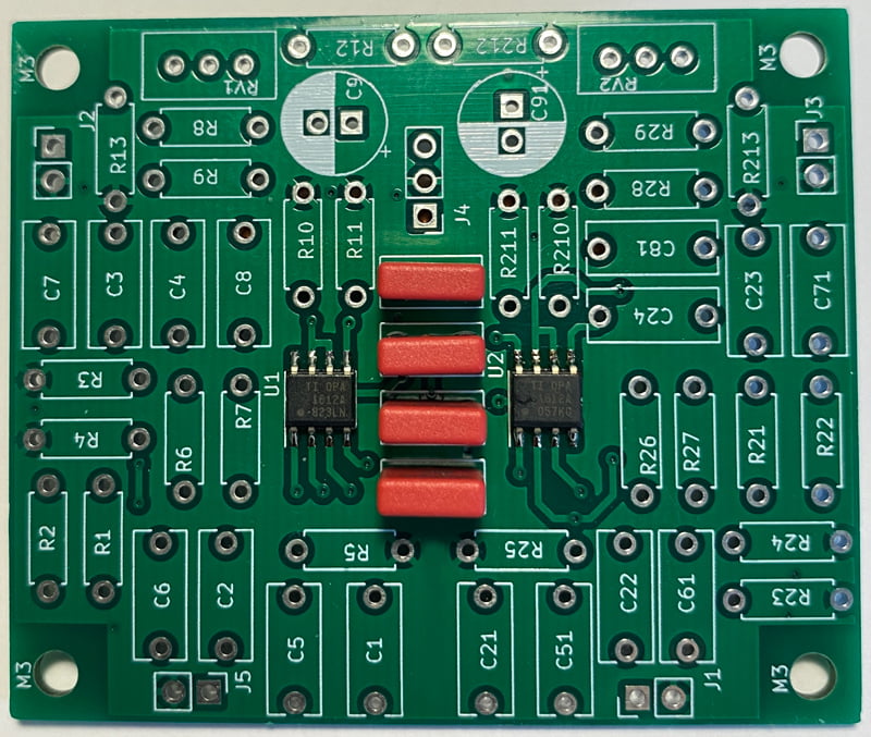 Ultra-low distortion and noise active filter PCB v2